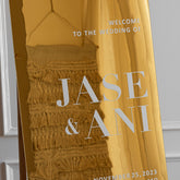 Gold Mirror Acrylic Wedding Welcome Sign